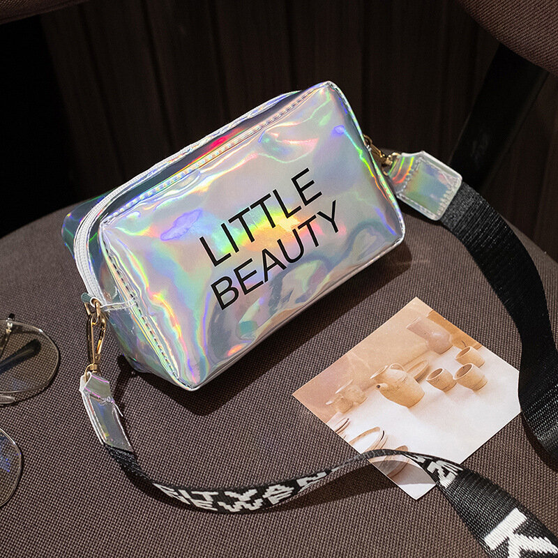 Valkoinen-Pieni Naisten Laser Crossbody Laukku Olkalaukku PVC Jelly Small Tote Messenger Candy Värit Laukut Laser Holografinen Bolsa hinta ja tiedot | Tietokonelaukut | hobbyhall.fi