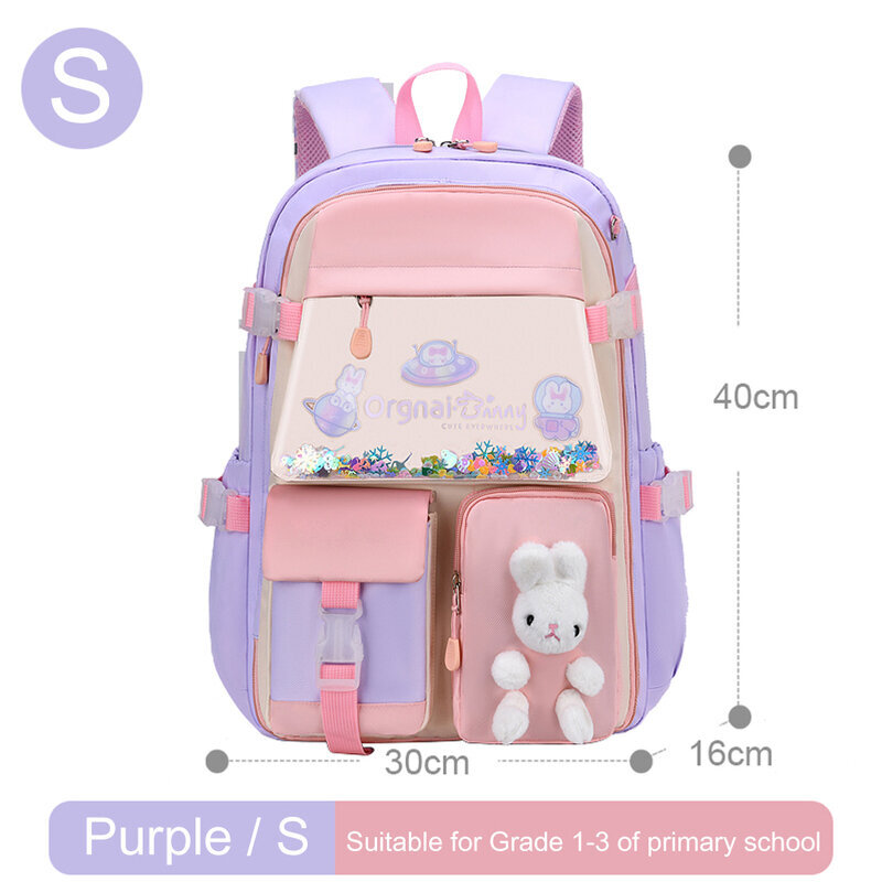 Violetti S-japanilainen lukiotyttöjen reppu Koululaukut teinitytöille Multi taskut Uusi Kawaii-reppu Naisten Mochilas Söpö Mochila hinta ja tiedot | Tietokonelaukut | hobbyhall.fi