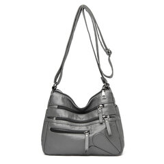 gray2-Womens Pehmeä Nahka Olkalaukut Monikerroksinen Vintage Crossbody Bag Designer Naisten käsilaukku ja kukkaro hinta ja tiedot | Tietokonelaukut | hobbyhall.fi