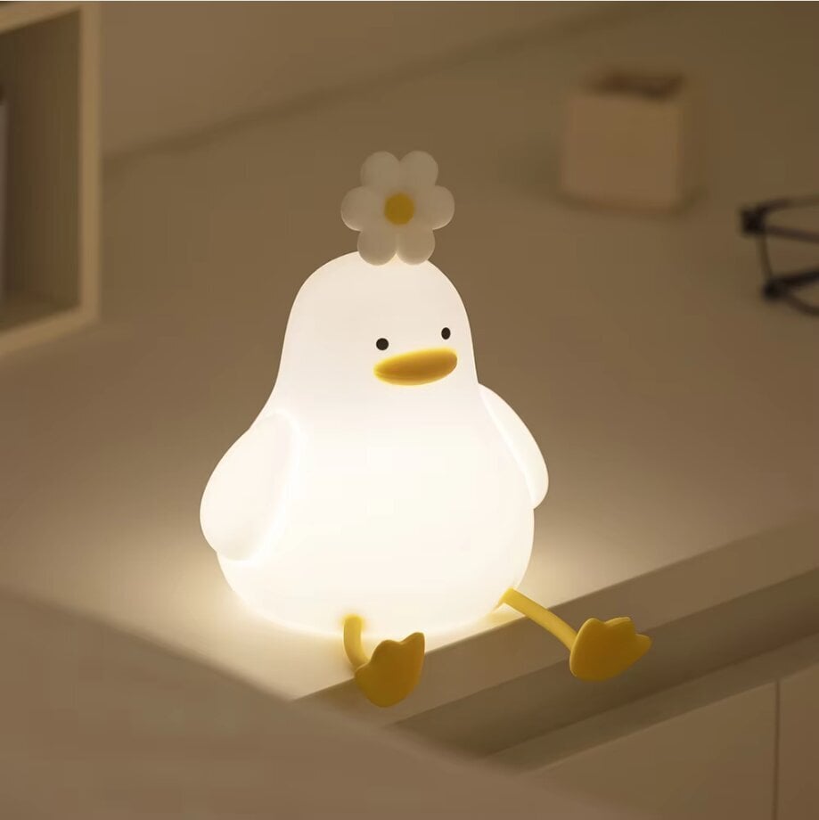 Silikoni Ankka Night Light Himmennettävä lastentarhan nukkumislamppu USB ladattava ajoitus Bedside Touch Lamp for Kids Room Decor hinta ja tiedot | Lastenhuoneen valaisimet | hobbyhall.fi