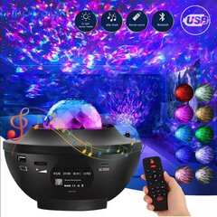 Värikäs tähtiprojektori Galaxy Night Light Lapsi Bluetooth USB Musiikkisoitin Star NightLight Romanttinen projektori Night Lamp Lahja hinta ja tiedot | Lastenhuoneen valaisimet | hobbyhall.fi