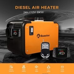 12/24V Diesel ilmanlämmitin Sunster, Pysäköintilämmitin 8kW hinta ja tiedot | Lämmittimet | hobbyhall.fi