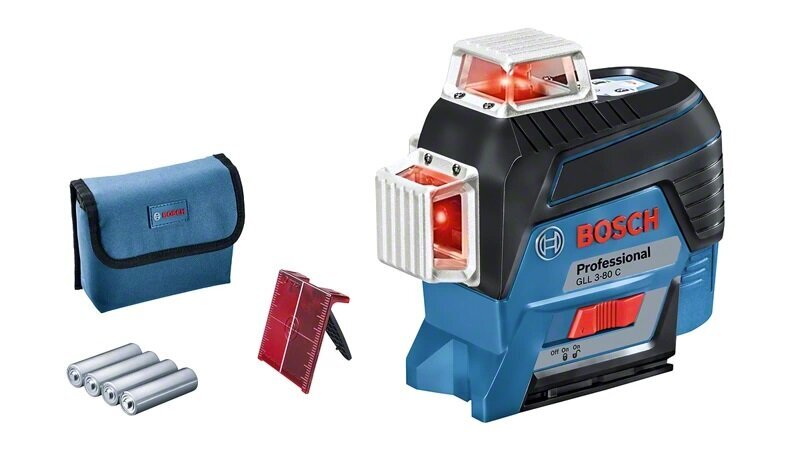 BOSCH LINE LASER 3-LANE GLL 3-80 C hinta ja tiedot | Akkuporakoneet ja ruuvinvääntimet | hobbyhall.fi