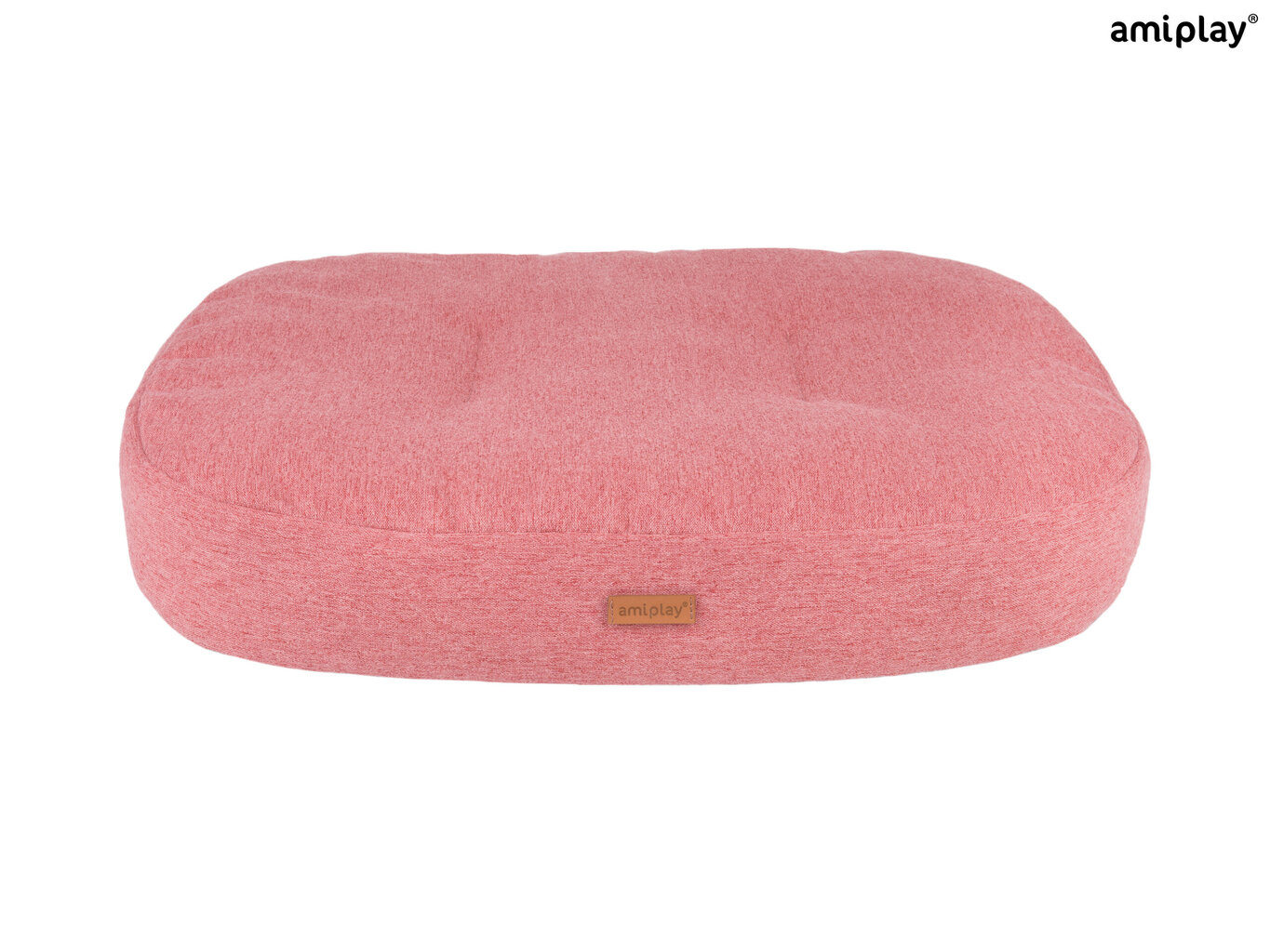 Amiplay soikea patja Montana Pink M, 61x52x9 cm hinta ja tiedot | Pedit ja pesät | hobbyhall.fi