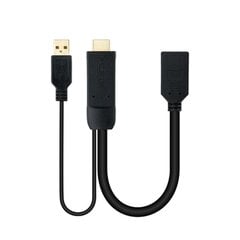 Nanokaapeli DisplayPort/HDMI 0,2 m hinta ja tiedot | Kaapelit ja adapterit | hobbyhall.fi