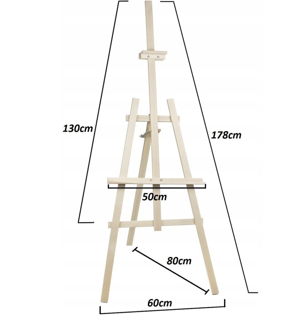 Maalaustelinе ArtBuk, 179cm hinta ja tiedot | Taide- ja askartelutarvikkeet | hobbyhall.fi