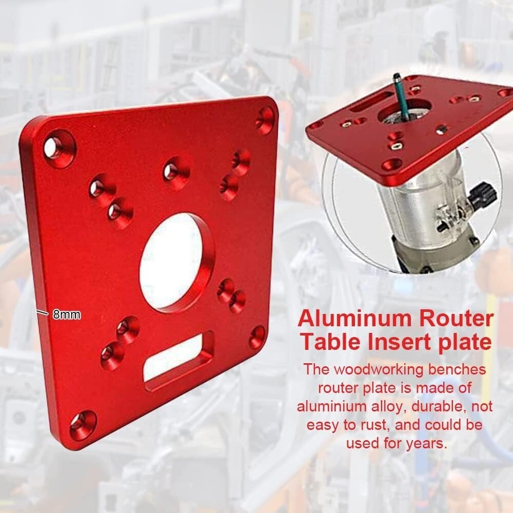 Alumiiniseoksesta valmistettu reitittimen pöytälevy, joka on yhteensopiva Makita-leikkuukoneen kanssa - 120 x 120 x 8 mm hinta ja tiedot | Työkalupakit ja muu työkalujen säilytys | hobbyhall.fi