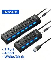 7-porttinen LED-USB-keskittimen jakaja erillisellä kytkimellä USB 4-porttinen keskittimen jakaja yksittäisellä kytkimellä USB-sovitin Keskittimen moniporttinen liitäntä Virtalähteenä ON/OFF-kytkin Laturin jakaja PC-kannettavalle tietokoneelle U Levypuheli hinta ja tiedot | Kaapelit ja adapterit | hobbyhall.fi