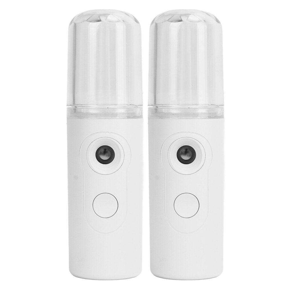 2 kpl Kannettava Nano Facial Mister Mini Facial Steamer USB ladattava sumuruisku 30 ml:n visuaalisella vesisäiliöllä ihonhoitoon hinta ja tiedot | Vuorikiipeilyvarusteet | hobbyhall.fi