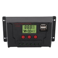 Aurinkosäädin PWM 12V 24V Automaattinen sovitus LCD-näyttö USB-portti Aurinkosäädin 40A hinta ja tiedot | Vuorikiipeilyvarusteet | hobbyhall.fi