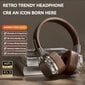 CR-8 Musta Retro On Ear Kuulokkeet Langattomat Bluetooth-kuulokkeet DJ Stereoäänet Bluetooth 5.3 Taitettava kuuloke Gamer Choice hinta ja tiedot | Kuulokkeet | hobbyhall.fi