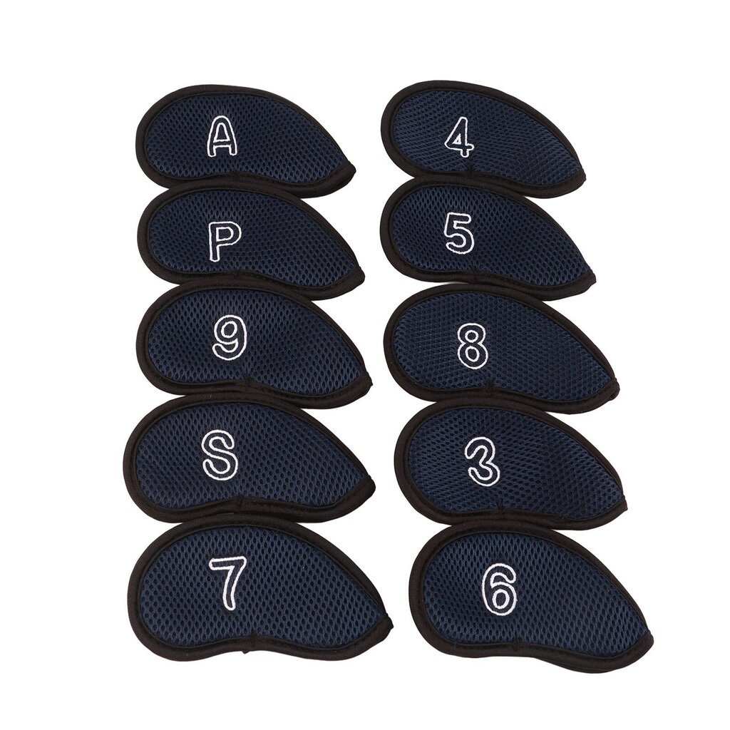 10 kpl Golf Iron Covers -setti Numeroilla Vedenpitävä Golfpäänsuojus Suojapäällinen kenttäharjoitukseen Tummansininen hinta ja tiedot | Golf | hobbyhall.fi