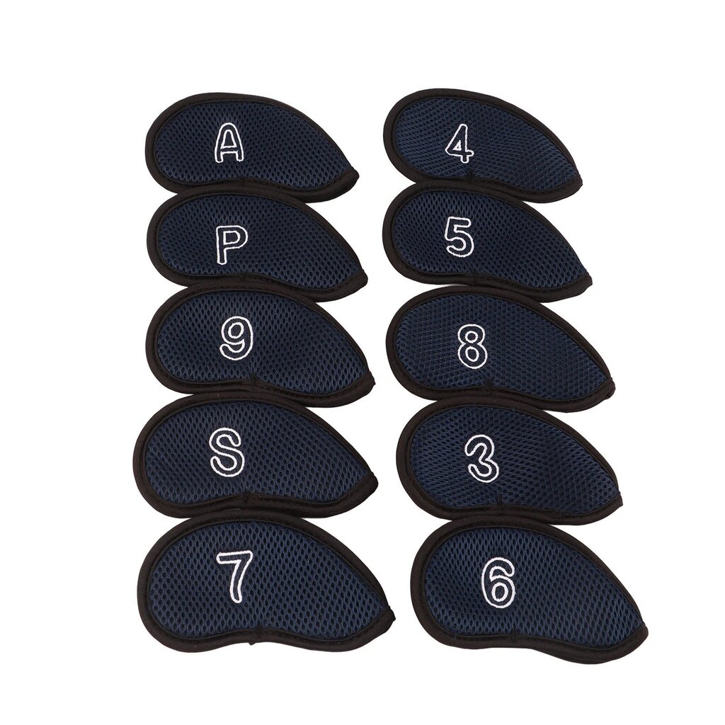 10 kpl Golf Iron Covers -setti Numeroilla Vedenpitävä Golfpäänsuojus Suojapäällinen kenttäharjoitukseen Tummansininen hinta ja tiedot | Golf | hobbyhall.fi