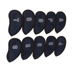 10 kpl Golf Iron Covers -setti Numeroilla Vedenpitävä Golfpäänsuojus Suojapäällinen kenttäharjoitukseen Tummansininen hinta ja tiedot | Golf | hobbyhall.fi