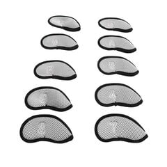 10 kpl Golf Iron Cover -setti Numeroilla vedenpitävä golfpään suoja Suojapäällinen kenttäharjoituksiin vaaleanharmaa hinta ja tiedot | Golf | hobbyhall.fi