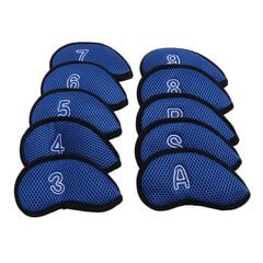 10 kpl Golfmailan päänsuojukset Golf Iron Pole Net Cover mailan suojapäälliset numeroilla Royalblue hinta ja tiedot | Golf | hobbyhall.fi