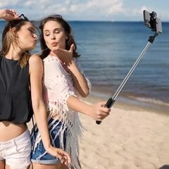 Selfie Stick -jalusta Bluetooth-kaukosäätimen pidike 103 cm Vlogging Mobile Video Recording Q02, irrotettavalla langattomalla kaukosäätimellä, toimitus Espanjasta musta hinta ja tiedot | Selfie-tikut ja -telineet | hobbyhall.fi