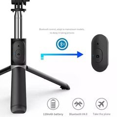 Selfie Stick -jalusta Bluetooth-kaukosäätimen pidike 103 cm Vlogging Mobile Video Recording Q02, irrotettavalla langattomalla kaukosäätimellä, toimitus Espanjasta valkoinen hinta ja tiedot | Selfie-tikut ja -telineet | hobbyhall.fi