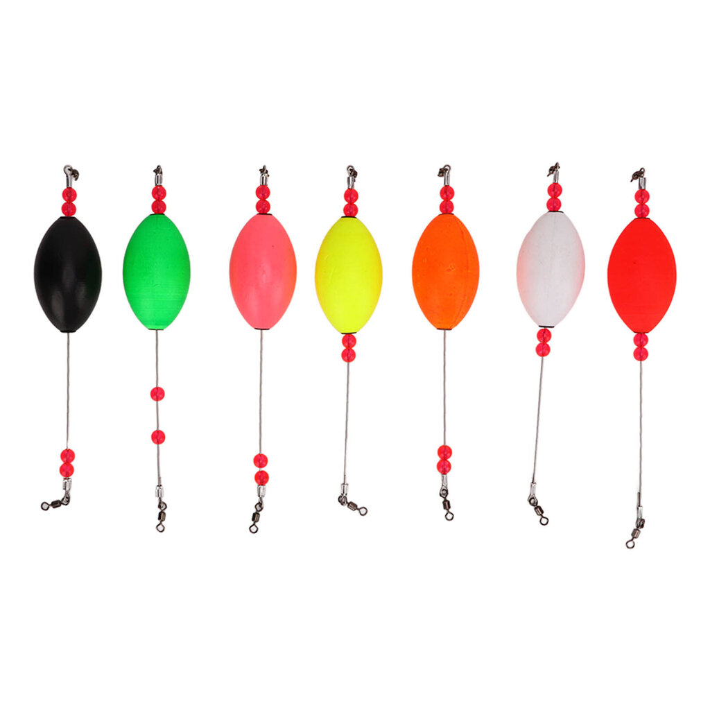 7 kpl Fishing Bobber Sensitive Light Weight Kirkkaat värit kalastuskellukkeet pitkän matkan kalastukseen hinta ja tiedot | Kohot | hobbyhall.fi