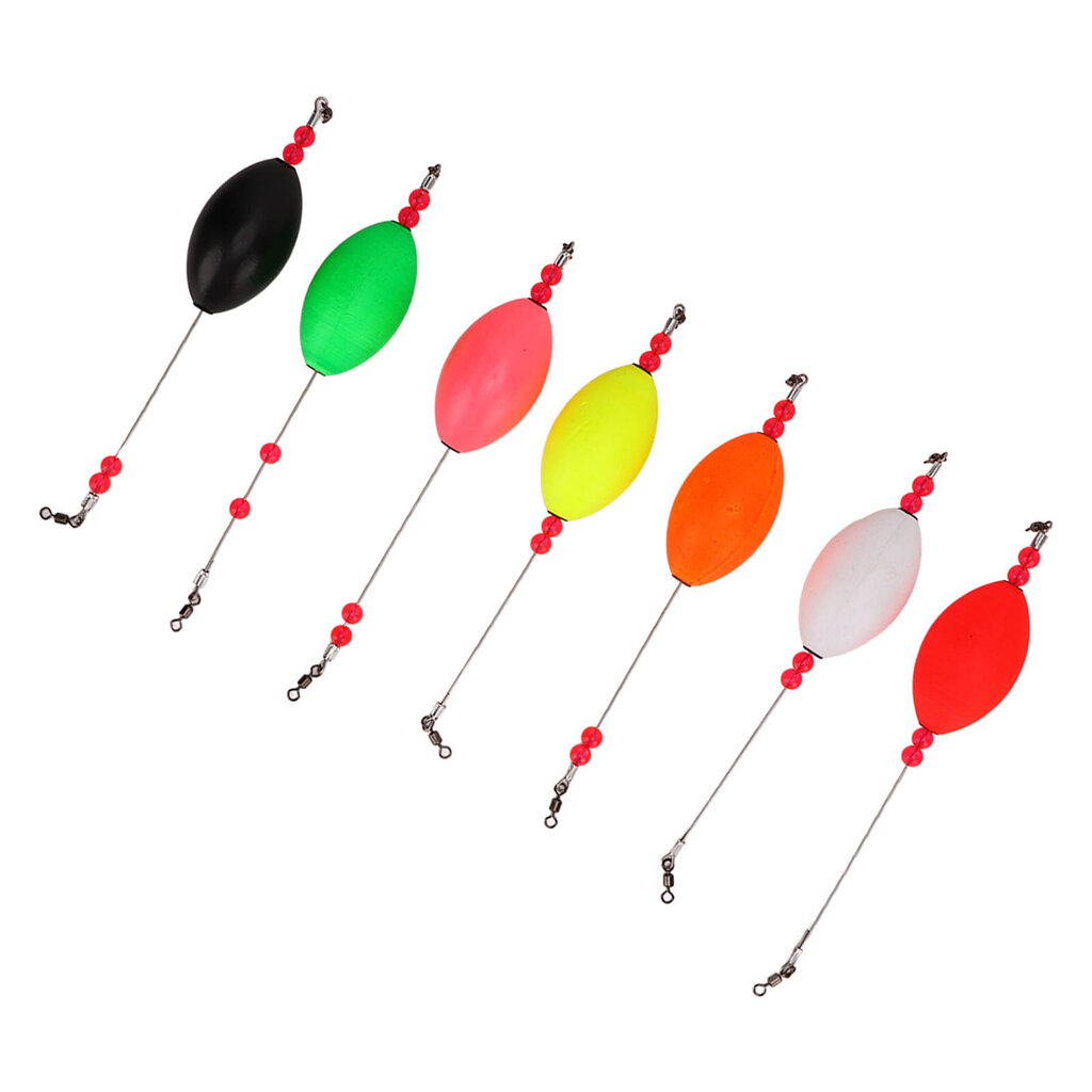 7 kpl Fishing Bobber Sensitive Light Weight Kirkkaat värit kalastuskellukkeet pitkän matkan kalastukseen hinta ja tiedot | Kohot | hobbyhall.fi