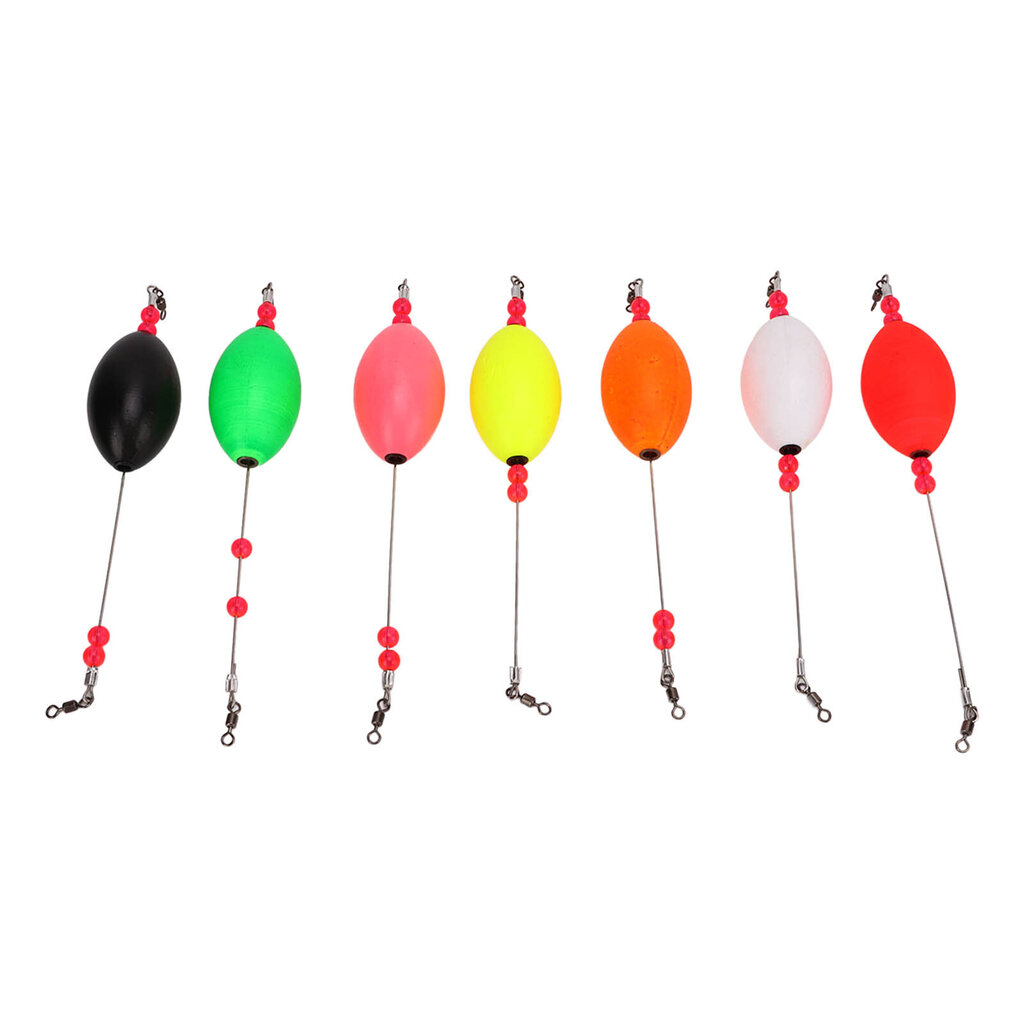 7 kpl Fishing Bobber Sensitive Light Weight Kirkkaat värit kalastuskellukkeet pitkän matkan kalastukseen hinta ja tiedot | Kohot | hobbyhall.fi