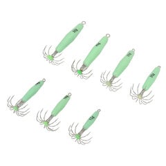 7 kpl Luminous Squid Jig 12 koukkua ruostumatonta terästä Helposti puhdistettava Glow Squid Jigs syöttisarja kalastukseen hinta ja tiedot | Ongenkoukut | hobbyhall.fi