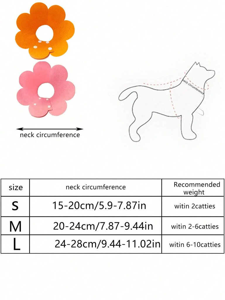 1kpl kukka lemmikkipanta, Elisabetin kaulapanta kissoille leikkauksen jälkeen, säädettävä nuolemisenestopanta - monivärinen - vaaleanpunainen S, koko 1 kpl hinta ja tiedot | Pehmolelut | hobbyhall.fi