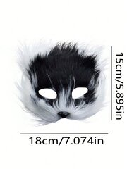 kpl Pehmo kissan puolinaamio Halloween-asu Cosplay-juhlasisustus,joulu-mustavalkoinen hinta ja tiedot | Pehmolelut | hobbyhall.fi