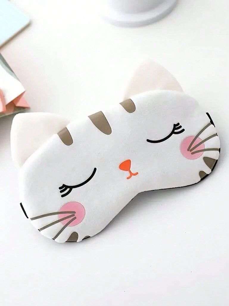 1kpl Cartoon Cat Design Pehmo Sleep Eye Eye Mask, Office Travel Rest Sleep Sun-Shading Silmäsuoja, Naisten Unimaski - Monivärinen - Vaaleanpunainen hinta ja tiedot | Pehmolelut | hobbyhall.fi