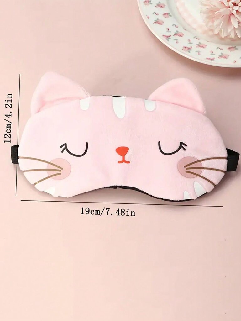 1kpl Cartoon Cat Design Pehmo Sleep Eye Eye Mask, Office Travel Rest Sleep aurinkoa varjostava silmäsuoja, Naisten unimaski - Monivärinen - Valkoinen hinta ja tiedot | Pehmolelut | hobbyhall.fi