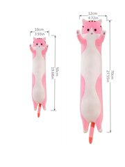 1kpl Long Cat koristeellinen pehmotyyny, söpö lasten tyyny-ruskea-70cm hinta ja tiedot | Pehmolelut | hobbyhall.fi