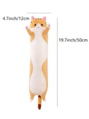 1kpl Long Cat koristeellinen pehmotyyny, söpö lasten tyyny-harmaa-70cm hinta ja tiedot | Pehmolelut | hobbyhall.fi