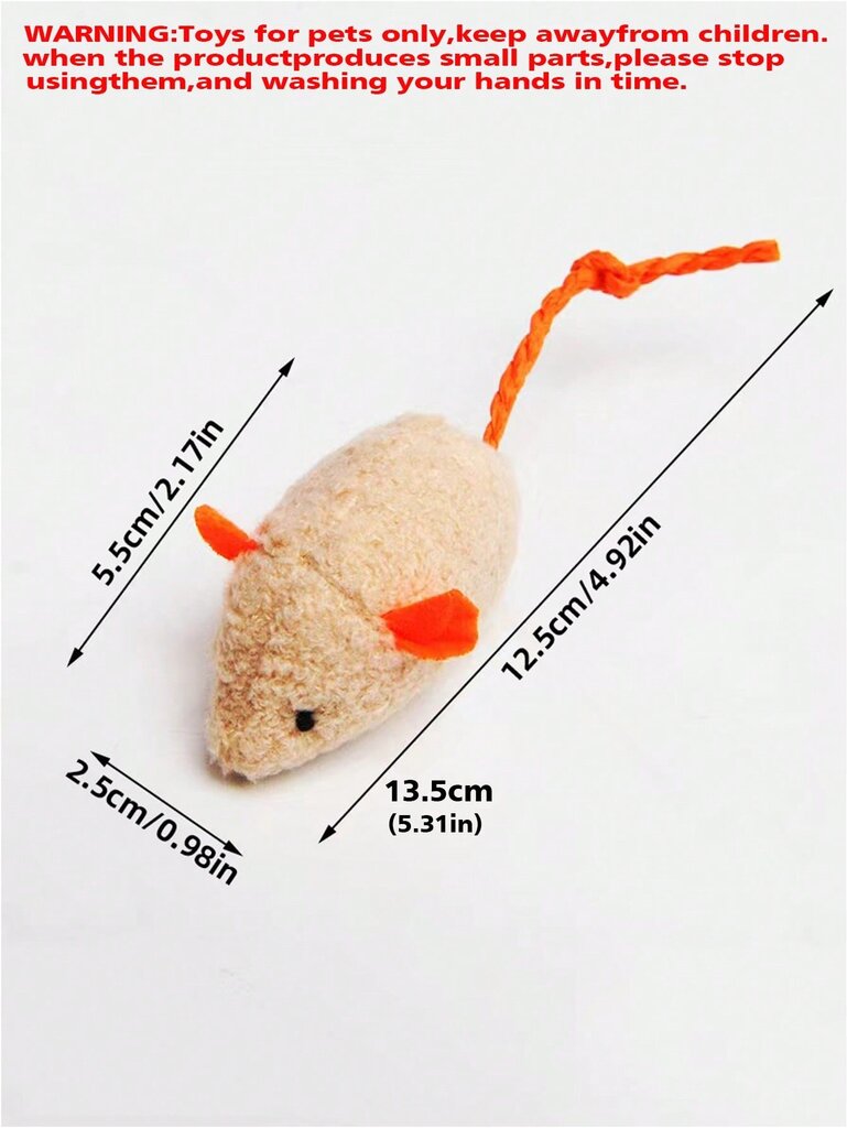 1 kpl Realistic Mouse Cat Interaktiivinen pehmolelu, naarmuuntumista ja puremista kestävät kissan tarvikkeet, vain lemmikkieläinkäyttöön - ruskea, yksi koko hinta ja tiedot | Pehmolelut | hobbyhall.fi