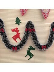 2kpl/setti Tinsel Garland Christmas Metallic Twist Ripustus, Garland Takka Seppele Sisustus Portaiden kaiteeseen, Sisä-ulkokoristeet 5,9 jalkaa-Tummanvihreä hinta ja tiedot | Parranajokoneet | hobbyhall.fi