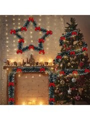 2kpl/setti Tinsel Garland Christmas Metallic Twist Ripustus, Garland Takka Seppele Sisustus Portaiden kaiteeseen, Sisä-ulkokoristeet 5,9 jalkaa-Tummanvihreä hinta ja tiedot | Parranajokoneet | hobbyhall.fi