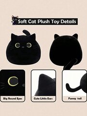 1 kpl söpö Kawaii Black Cat pehmotyynynukke - loma-/syntymäpäivälahja, kodinsisustus - musta hinta ja tiedot | Pehmolelut | hobbyhall.fi