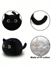 1 kpl söpö Kawaii Black Cat pehmotyynynukke - loma-/syntymäpäivälahja, kodinsisustus - musta hinta ja tiedot | Pehmolelut | hobbyhall.fi