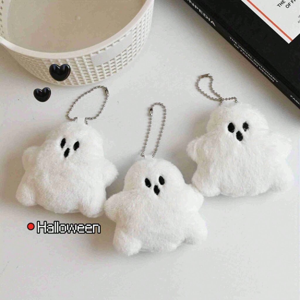 3 kpl Söpö Pehmovalkoinen Ghost-avaimenperä - Hauskoja repun ripustustarvikkeita ja -tarvikkeita, jotka sopivat nuorille ja aikuisille - Monivärinen hinta ja tiedot | Pehmolelut | hobbyhall.fi