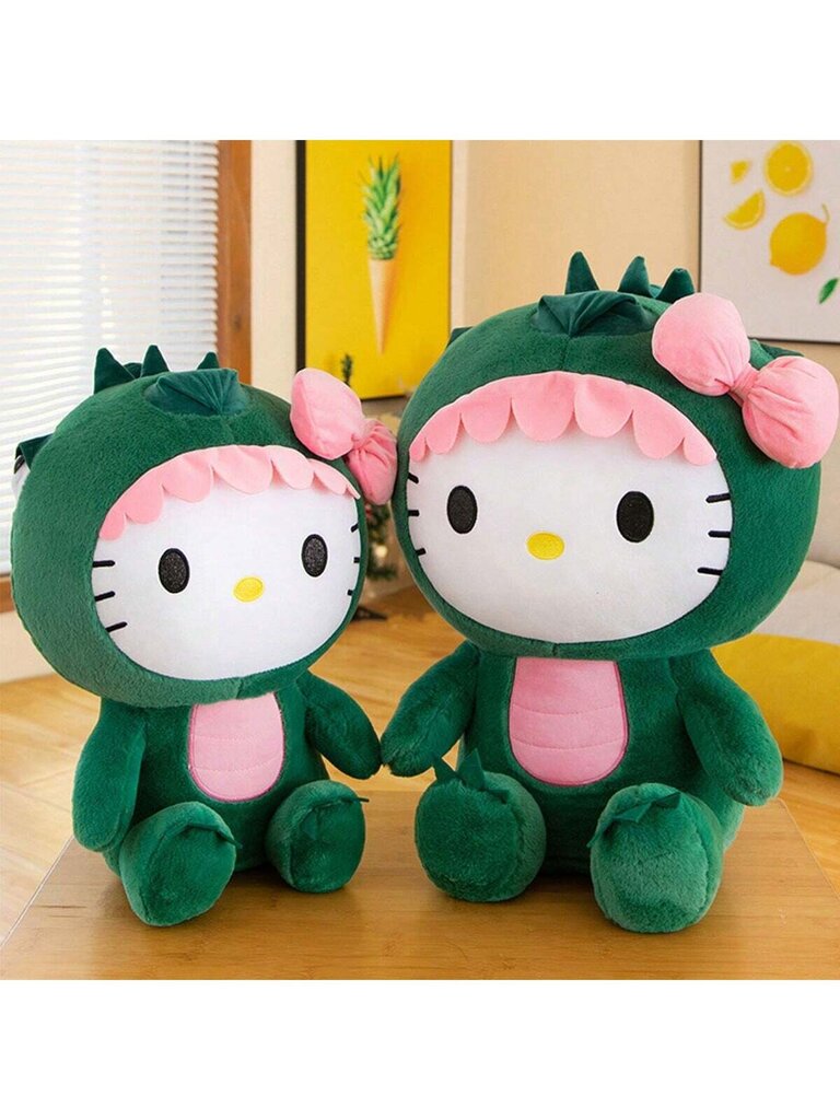 Joulukoristeita Sanrio Kitty Cat -pehmonukke, joka muuttuu dinosauruksen pehmonukkeksi, vuodetyyny, syntymäpäivä-/joululahja-vihreä hinta ja tiedot | Pehmolelut | hobbyhall.fi