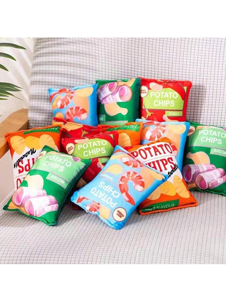 2 kpl Lemmikkien rypistyspaperia, ääniä squeaky Chips & Fruit Pehmolelut, kestävät kissoille ja koirille - Monivärinen - yksi koko hinta ja tiedot | Pehmolelut | hobbyhall.fi