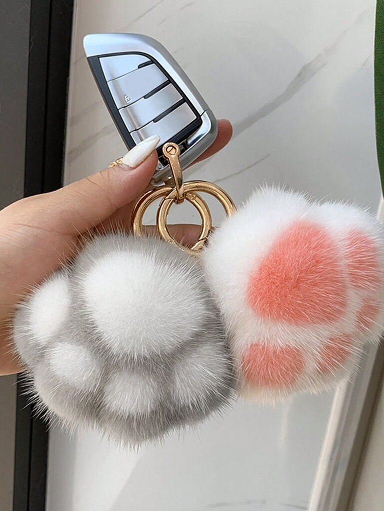 Uusi Cat Claw tekoturkista avaimenperä riipus, pehmolaukku Charm-Monivärinen hinta ja tiedot | Pehmolelut | hobbyhall.fi