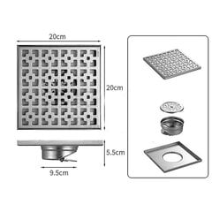 20*20cm ulkolattian viemäröinti hinta ja tiedot | Kylpyhuoneen sisustus | hobbyhall.fi