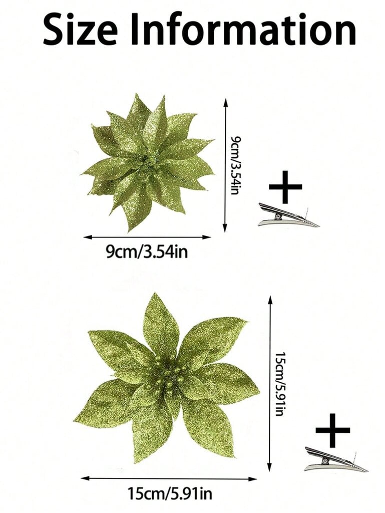 10kpl/20kpl joulukukkaklipsit, tekojoulukukat joulukuuselle, juhliin, seppelekoristeet-violetti-1kpl - 9cm hinta ja tiedot | Parranajokoneet | hobbyhall.fi