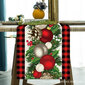 Mustavalkoinen Gingham Christmas Table Runner Buffalo Check Ruudullinen joulukoristeita Lomakodin keittiön sisustus hinta ja tiedot | Joulukuusen koristeet | hobbyhall.fi