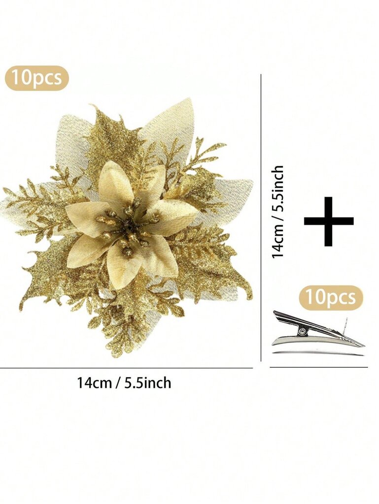 10kpl/20kpl/1kpl hohtava kaksikerroksinen joulutähti tekojoulukukka klipsillä jouluksi, uudeksi vuodeksi, häiksi, juhlaseppeleeksi, portaikkoon, ikkunaan, takkasisustus-vihreäksi-20kpl hinta ja tiedot | Parranajokoneet | hobbyhall.fi