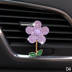 (1 PC Purple) Crystal Flower auton ilmanraikastin Lovely Little Butterfly Ladies&#39; Car Perfume Decoration Clip ilman raikastava autotuoksu hinta ja tiedot | Ilmanraikastimet autoon | hobbyhall.fi