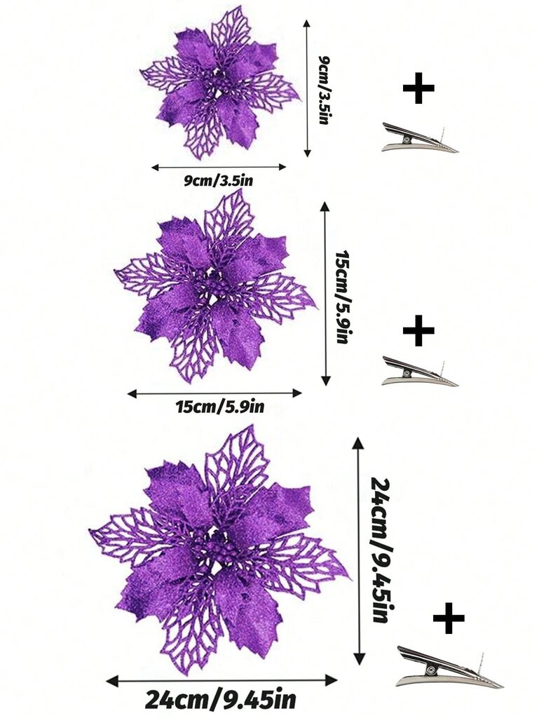 1kpl/5kpl/10kpl/20kpl Joulutähti joulukukkia vilkkuvilla valoilla, sopii joulukuusen ja seppeleen koristeluun, halkaisija 3,5 tuumaa / 5,9 tuumaa / 9,45 tuumaa pidikkeillä, joululomien sisustus, uudenvuoden juhlatarvikkeet (väri: violetti), joulu- Ruusuku hinta ja tiedot | Parranajokoneet | hobbyhall.fi
