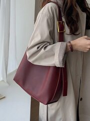 Uusi Slouchy Style Bucket Bag Retro Olkalaukku Crossbody Laukku Suuri tilavuus Kangaskassi, Minimalistinen tyyli Naisten Laukku-Beige-yksi koko hinta ja tiedot | Naisten laukut | hobbyhall.fi