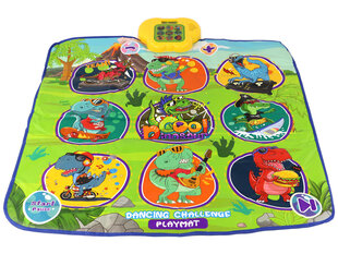 Tanssimatto dinosaurusaiheilla Lean Toys, 90cm x 86cm hinta ja tiedot | Poikien lelut | hobbyhall.fi