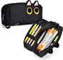 Suurikapasiteettinen penaali musta, 3D Cat Penaali Penaali Säilytyslaukku, Sopii Office College Schooliin, Back to School Essential, Paperitarvikkeet hinta ja tiedot | Penaalit | hobbyhall.fi